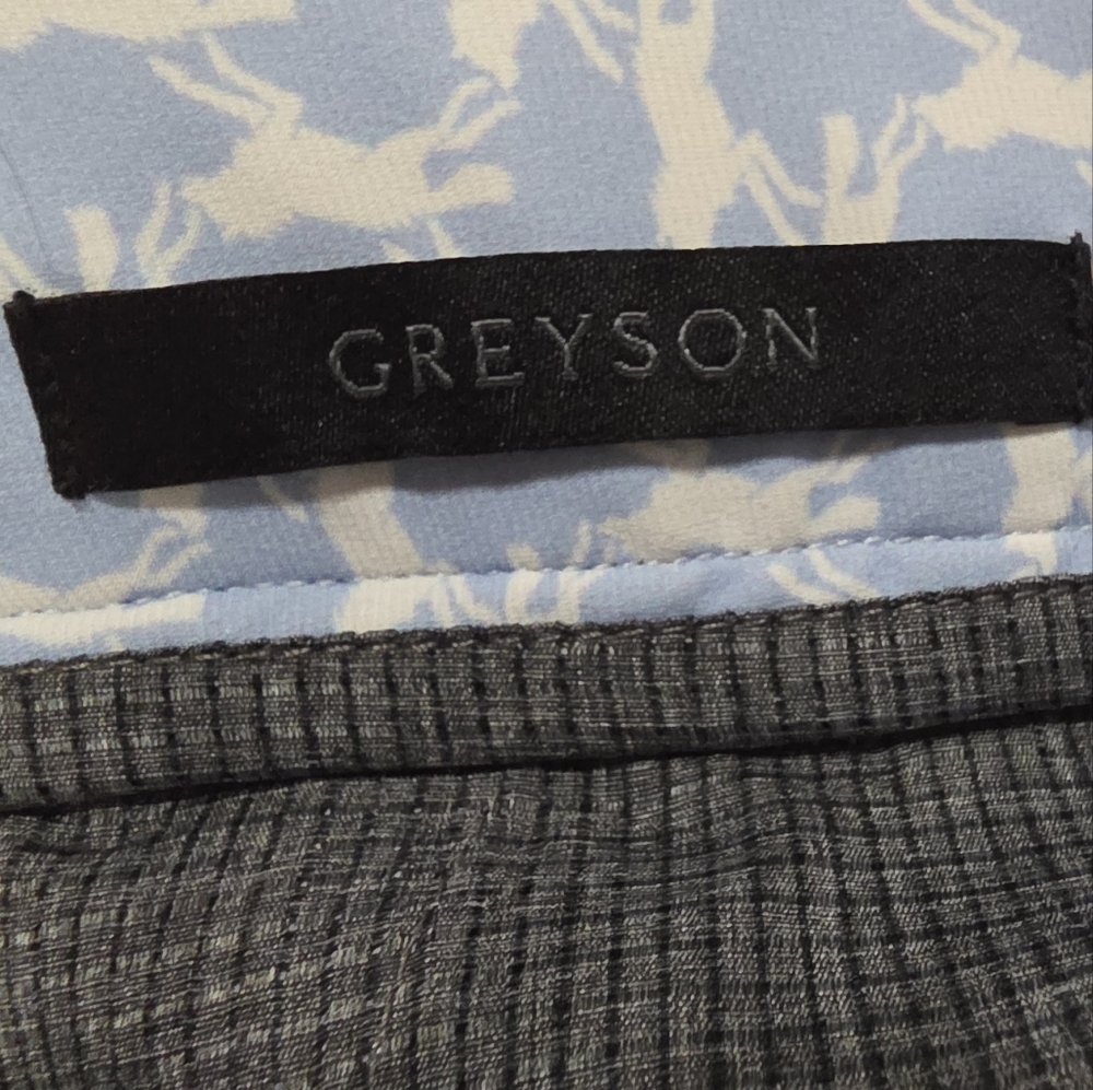 Greyson Light Blue Patterned Flat-Front Shorts - image 7